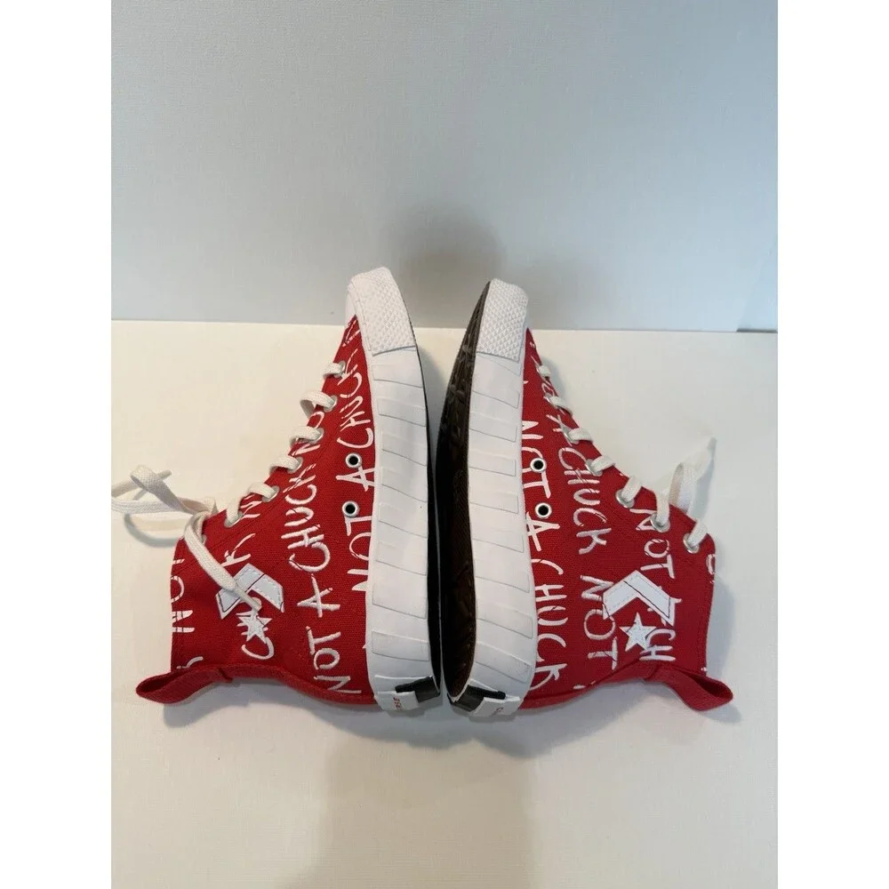 Converse UNT1TL3D High Not A Chuck Boys Size 4.5Y Red Athletic Shoes Sneakers